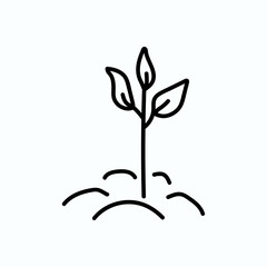 Hand drawn vector illustration of plant sprout.