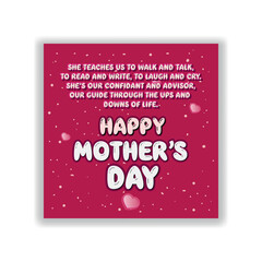 Happy Mother's Day 2023 Flat Vector Design Mother's day Quotes and wishes
