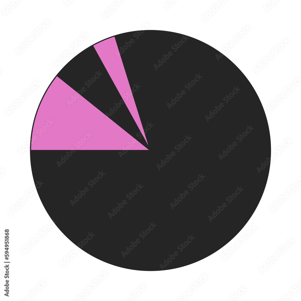 Poster circular statistical graphic flat line color vector icon. data management. editable lineart element 