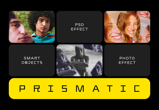 Prismatic Photo Effect Mockup