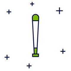 Filled outline Baseball bat icon isolated on white background. Sport equipment. Vector