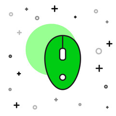Filled outline Computer mouse icon isolated on white background. Optical with wheel symbol. Vector