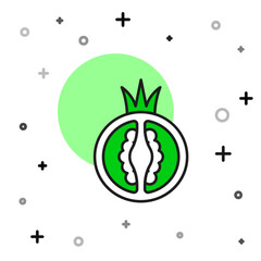 Filled outline Tomato icon isolated on white background. Vector