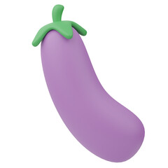 Eggplant Agriculture 3D Illustration