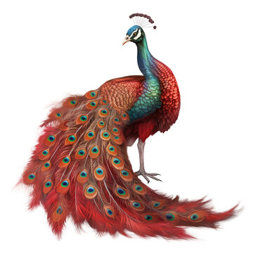 red peacock png
