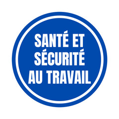 Symbole santé et sécurité au travail 