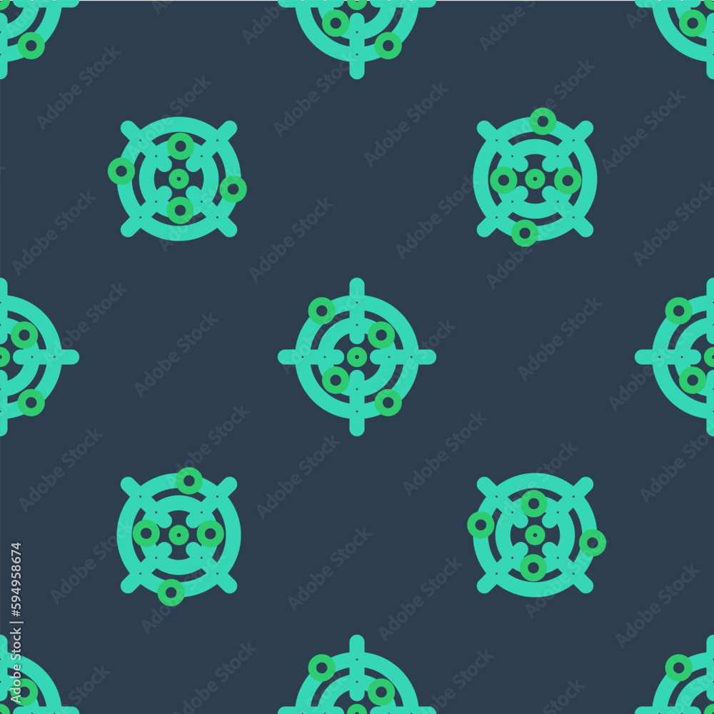 Poster line target sport icon isolated seamless pattern on blue background. clean target with numbers for s