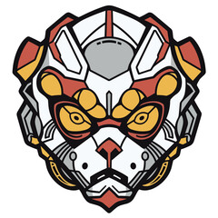 Modern monkey face logo and t-shirt vector design