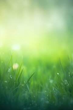 Grass flower in soft focus and blurred with vintage style for background