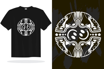 Modern t shirt design with random vector graphics ready for print