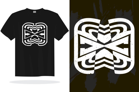 Modern t shirt design with random vector graphics ready for print