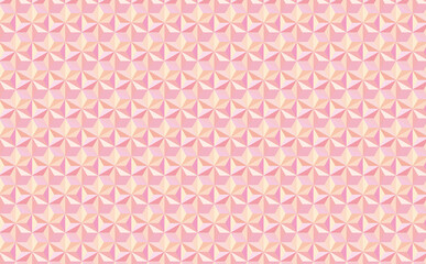 ピンク色のクリスタルっぽい麻の葉文様パターンの背景素材