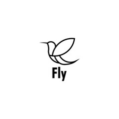 vector flat bird icon logo