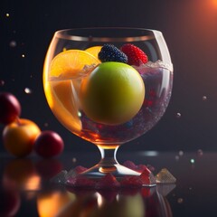 Fototapeta na wymiar Bright Fruits Juice. Created with generative ai technology.