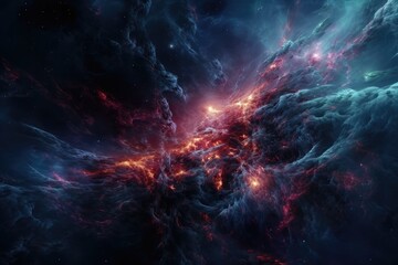 Fototapeta na wymiar Nature's Power Unleashed: Captivating Images of Cosmic Rays and Gravitational Waves Generative AI 12