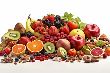 Obraz na płótnie Canvas fruits and berries ai generative