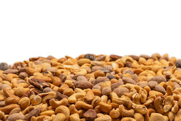 A group of almonds, pistachios, walnuts, macadamia, cashews.