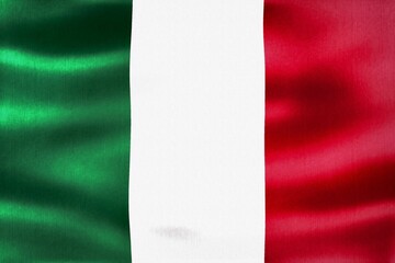 3D-Illustration of a Italy flag - realistic waving fabric flag
