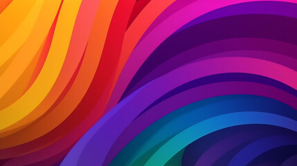 Pride and LGTBQ+ Themed Abstract Rainbow Background for Pride Month Celebration - Generative AI