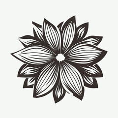 Simple flower vector art