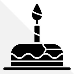 vector black cake icon design