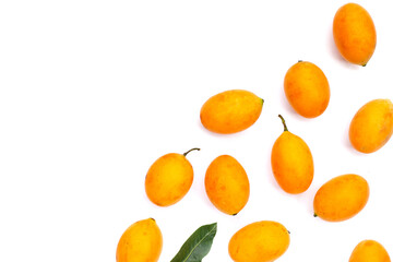 Marian plum fruit isolated on white background