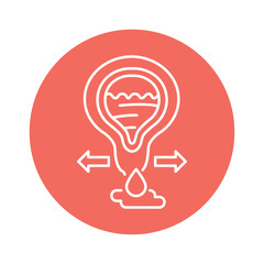 Enuresis color line icon. Pictogram for web page