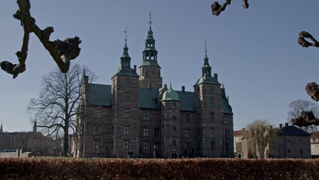 Beautiful shot of the Rosenborg Castle in Copenhagen, Denmark