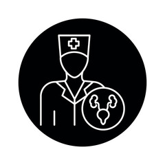 Urologist color line icon. Subject matter expert.