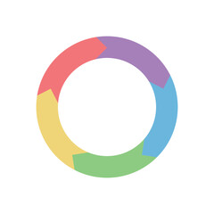 circle arrows flow icon, colors, vector illustration 