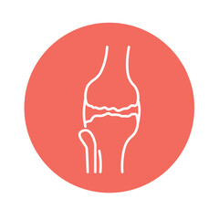 Osteoarthritis color line icon. Pictogram for web page