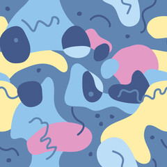 A trendy and attention-grabbing brochure cover featuring cartoon shapes in a fun and playful design. Great for use in marketing materials and product packaging