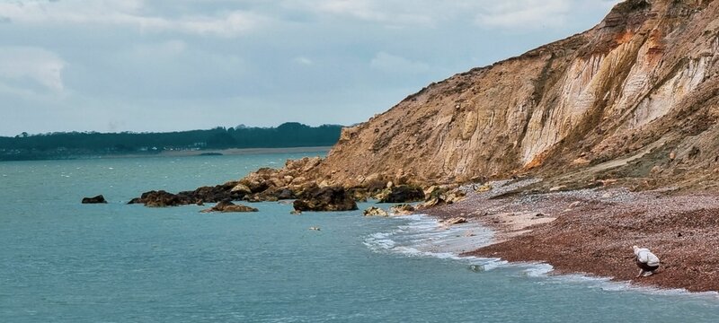 Beautiful view of Alum Bay Pebble Beach, Uk