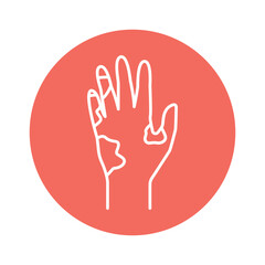 Scleroderma color line icon. Pictogram for web page