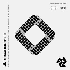 Universal Geometric Shape, Bright Bold Element For Graphic Design