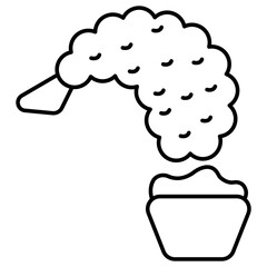 Modern design icon of croissant 