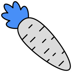 Trendy vector design of radish 