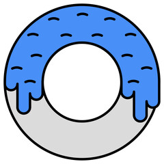Trendy vector design of donut