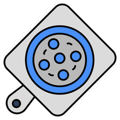 Editable design icon of vegetable cutting board