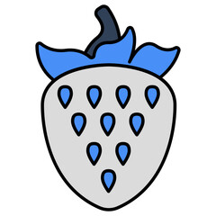 A flat design icon of strawberry 