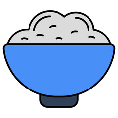 Food bowl icon in trendy design