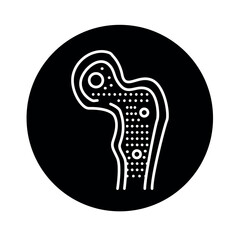 Osteoarthritis color line icon. Pictogram for web page