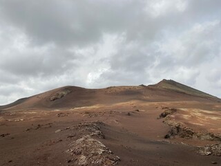 Fototapeta na wymiar The Timanfaya National Park on Lanzarote