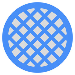An editable design icon of waffle 