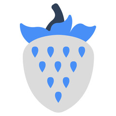 A flat design icon of strawberry 