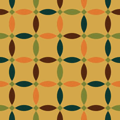 Modern mid century seamless pattern. Abstract geometric background.