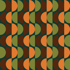 Modern mid century seamless pattern. Abstract geometric background.ation