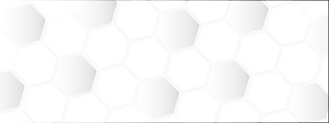 Naklejka premium White and grey abstract modern simple style hexagonal graphic concept. Futuristic surface hexagon pattern with light rays. Abstract background with squares. Background with hexagons. 