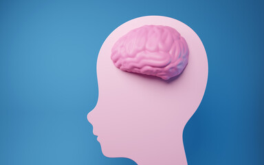 human brain intelligence mental acuity 3d render