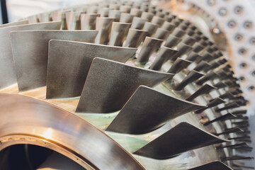 section model of a historic jet engine.